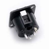 XLR 3-pin connector inbouw male zwart C1022 metaal 02