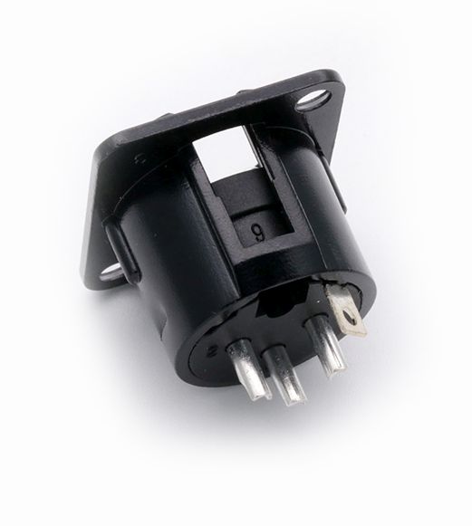 XLR 3-pin connector inbouw male zwart C1022 metaal 02