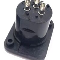 XLR 3-pin connector inbouw male zwart C1039 02