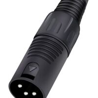 XLR 3-pin connector male C1038M zwart kunststof