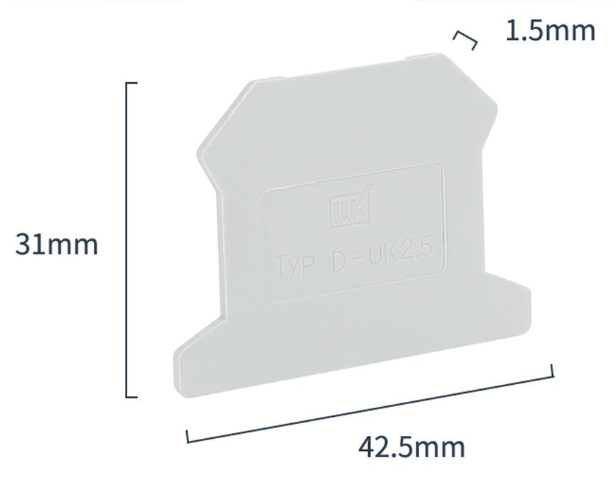 DIN Rail Terminal Cover D-JUK2