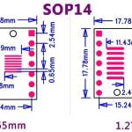 SMD naar DIP converter 14 pins SOP SSOP TSSOP adapter maten