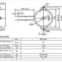 Buzzer HYR-3006 afmetingen