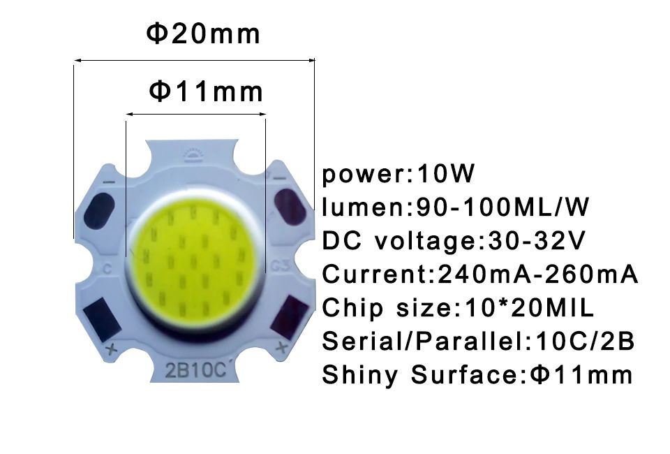 Power LED SMD 2011 2B10C specs