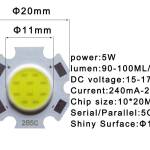 Power LED SMD 2011 2B5C specs