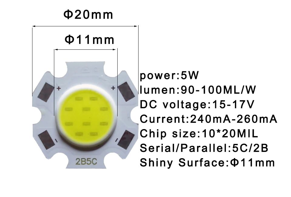 Power LED SMD 2011 2B5C specs