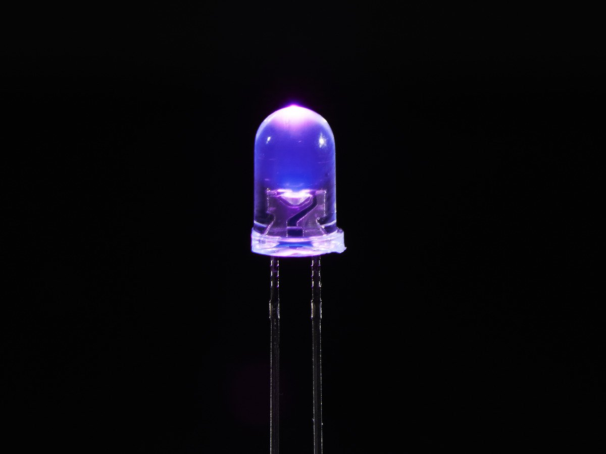 LED 5mm UV helder demo