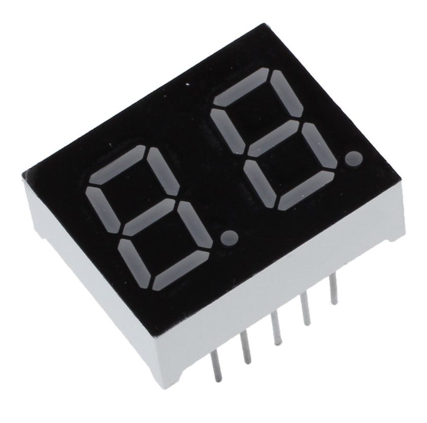 LED Display module 7 segmenten 2-bit wit 0.36'' gezamelijke kathode