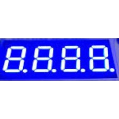 LED Display 7 segment 4-bit blauw voorbeeld