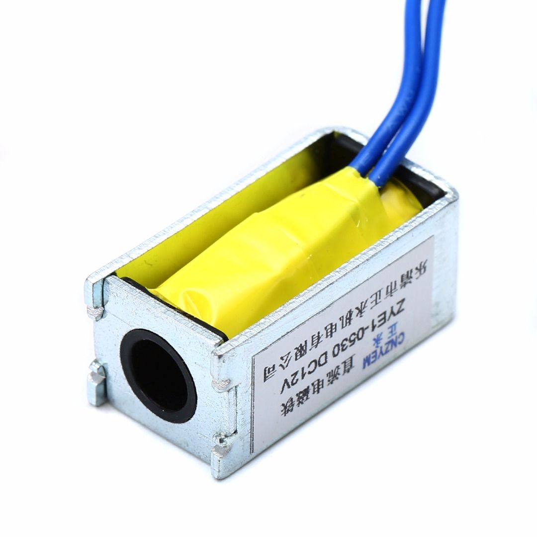 Solenoid 12V 1A Pull 10mm open frame (ZYE1-0530) 05