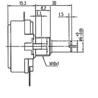 Potmeter 2W WTH118 afmetingen