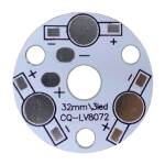 Power LED Aluminium montageplaat 38mm voor 3 powerleds (max. 3W)