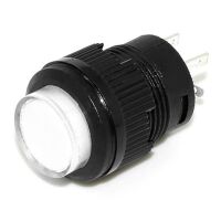 Drukknop Schakelaar vasthoudend 1.5A 250VAC Wit met led R16-503