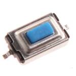Micro Drukknop Schakelaar 3x6x2.5mm hoog 2-pins SMD blauw (FSMSM)