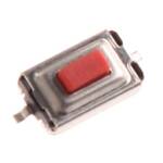 Micro Drukknop Schakelaar 3x6x2.5mm hoog 2-pins SMD rood (FSMSM)
