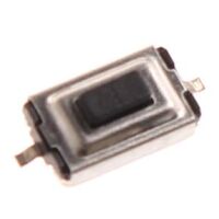 Micro Drukknop Schakelaar 3x6x2.5mm hoog 2-pins SMD zwart (FSMSM)