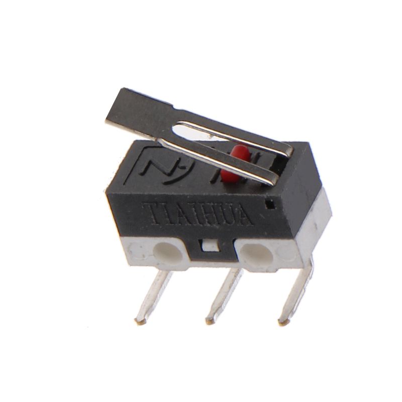 Microswitch 3-polig 1A 125VAC haaks rechts gebogen met lip DSB100HR MS-1A-13.5-R