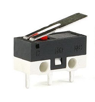 Microswitch 3-polig 1A 125VAC met lip KW-10 MS-1A-13.5