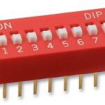 DIP-switch 8-polig rood 2.54mm pitch