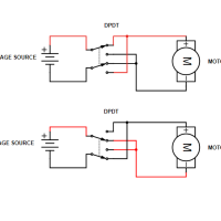 DPDT switch polarity reversal example