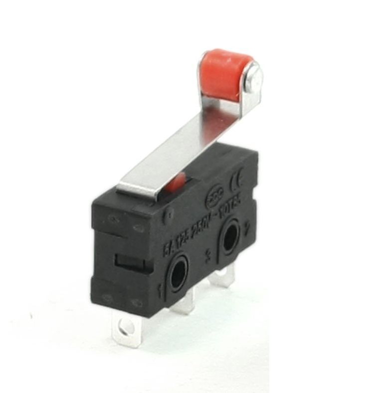 Microswitch 3-polig, 5A 125VAC met roller 02