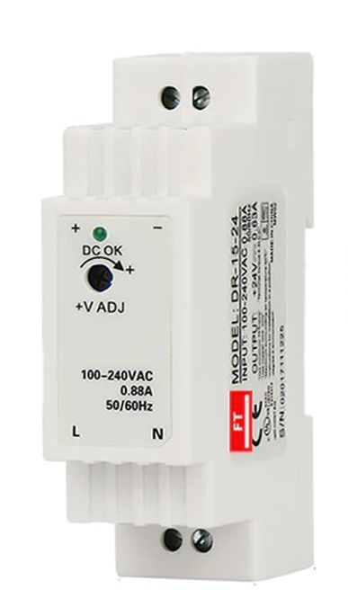 Voeding 5V 3A DIN rail DR-15-5