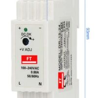 Voeding 5V 3A DIN rail DR-15-5 afmetingen