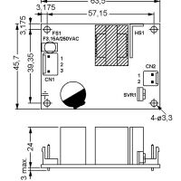 Voeding 5V 3A openair EPS-15-5 afmetingen