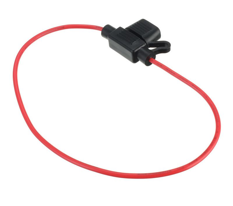 Zekering houder waterdicht voor zekering 32V max. mes mini met draad 18AWG 0.8mm2 max 9A