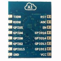 ESP8266 WiFi module (ESP-100) achterkant en pinout