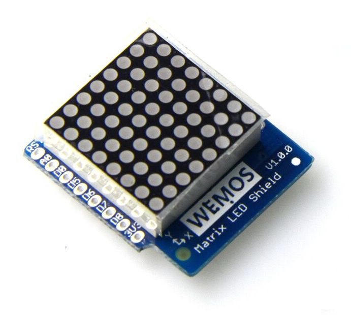 WEMOS D1 mini LED Matrix 8×8 Shield v1.0.0