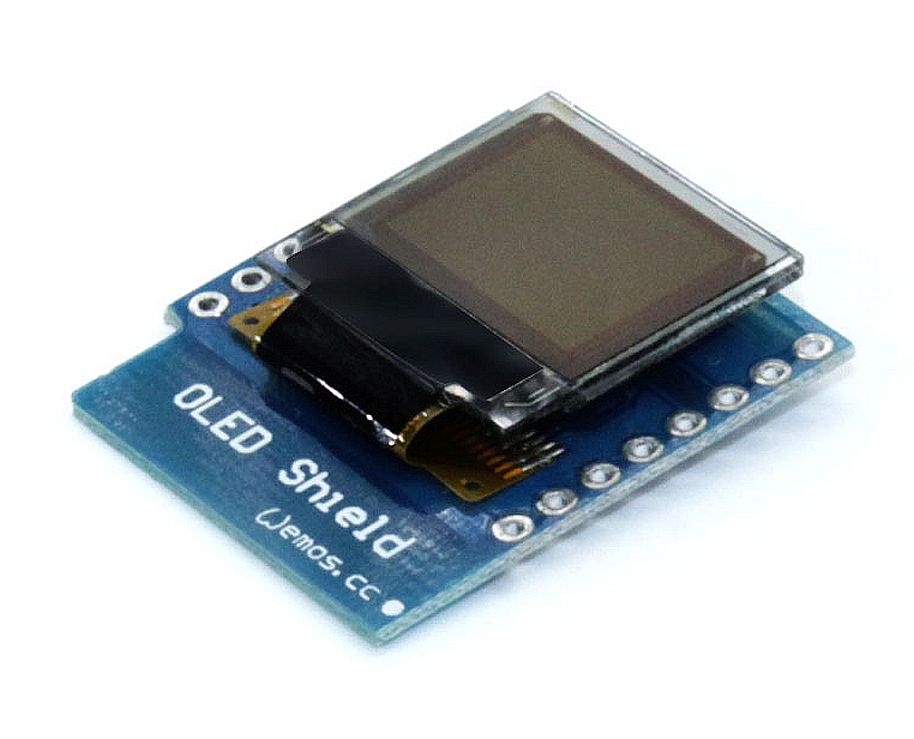 WEMOS D1 mini OLED 64×48 I2C 0.66inch Shield SSD1306