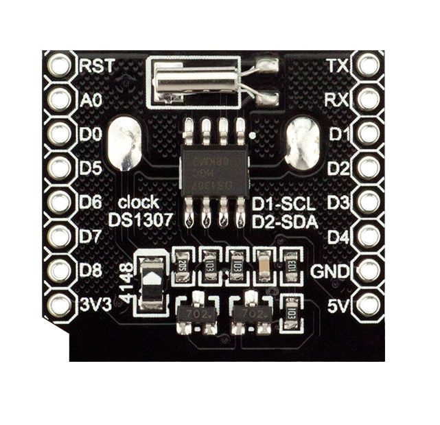 WEMOS D1 mini RTC DS1307 Shield bovenkant