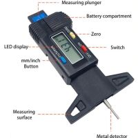 Digitale schuifmaat dieptemeter 26mm plastic uitleg