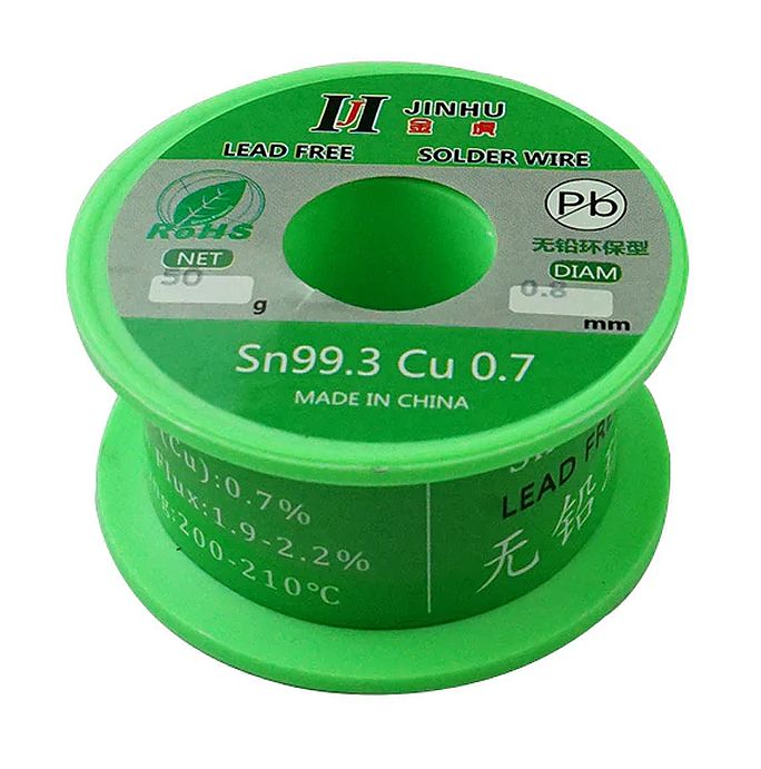 Soldeer tin 99.3/0.7 RoHS met 2% flux diameter 1mm 50 gram JF-02