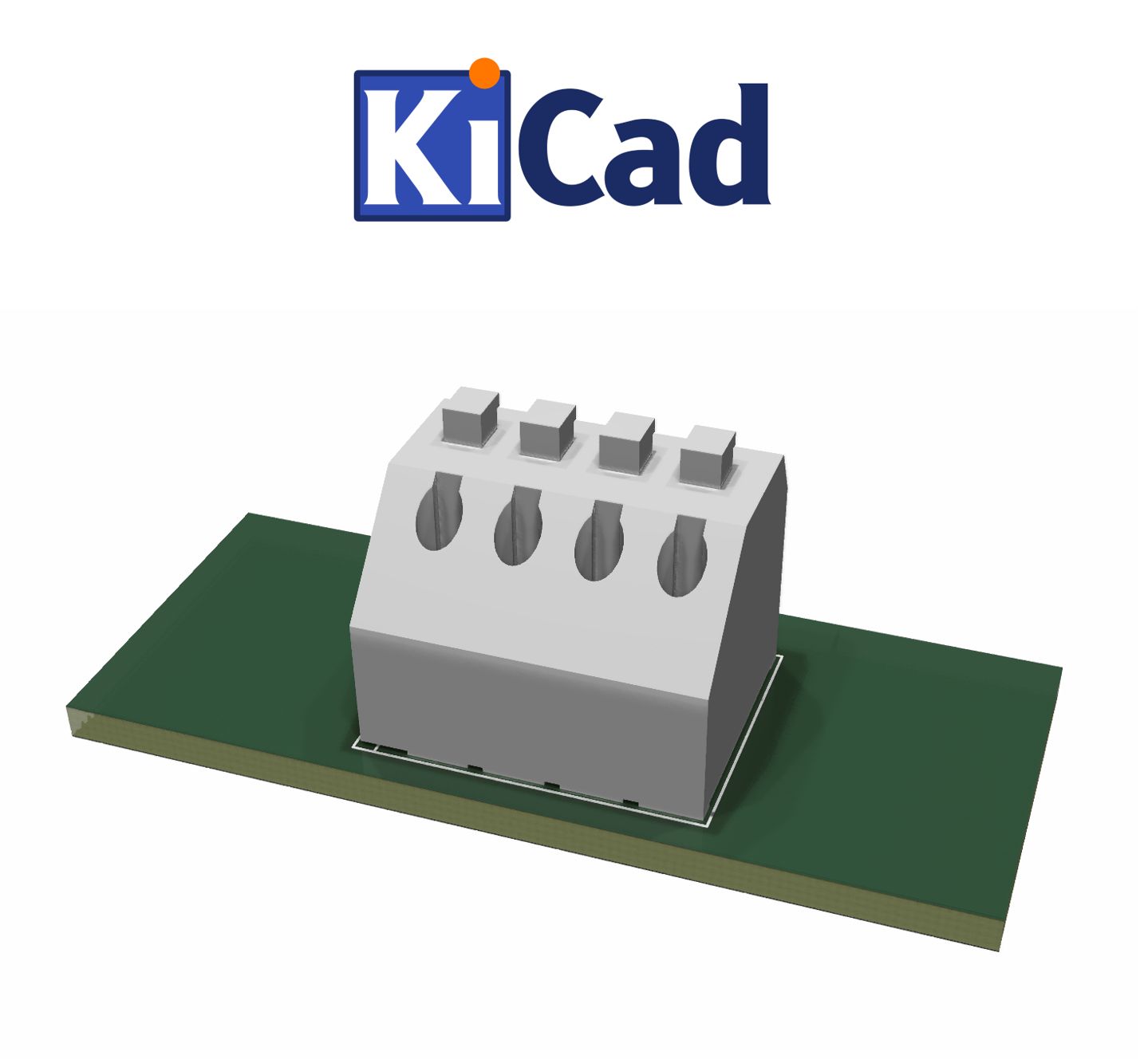 Klemblok Drukconnector 3.50mm pitch KF250B-3.50 2P-8P KiCad 6+