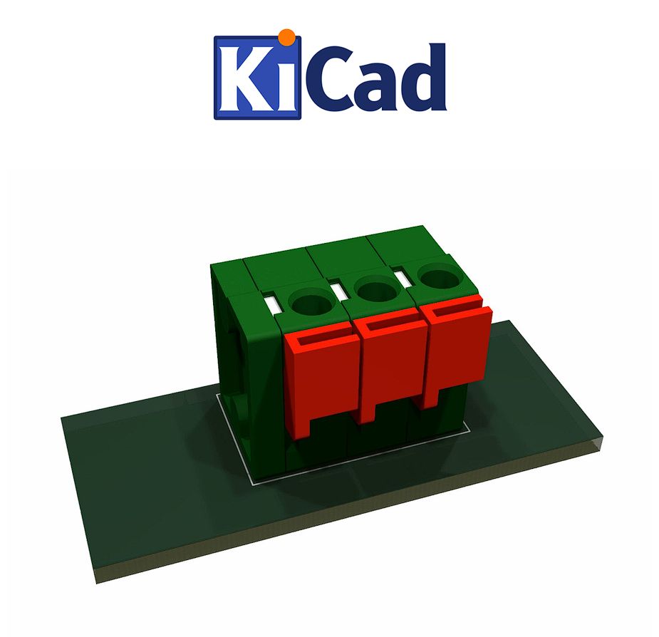 Klemblok Drukconnector 5.00mm pitch KF142V-2.54 2P-8P KiCad 6+