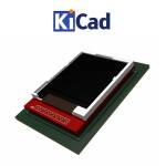 Display TFT 1.44" 128×128 SPI ST7735S rood KiCad 6+