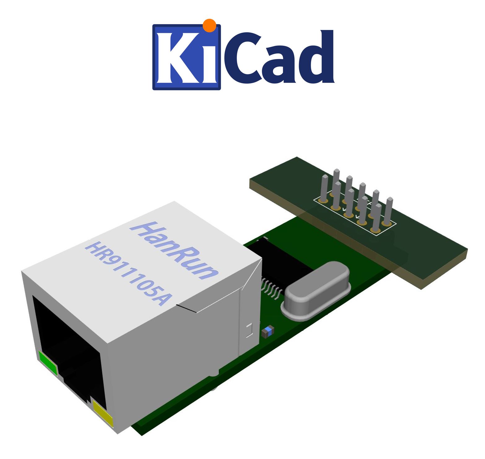 Module Ethernet LAN ENC28J60 Mini KiCad 6+