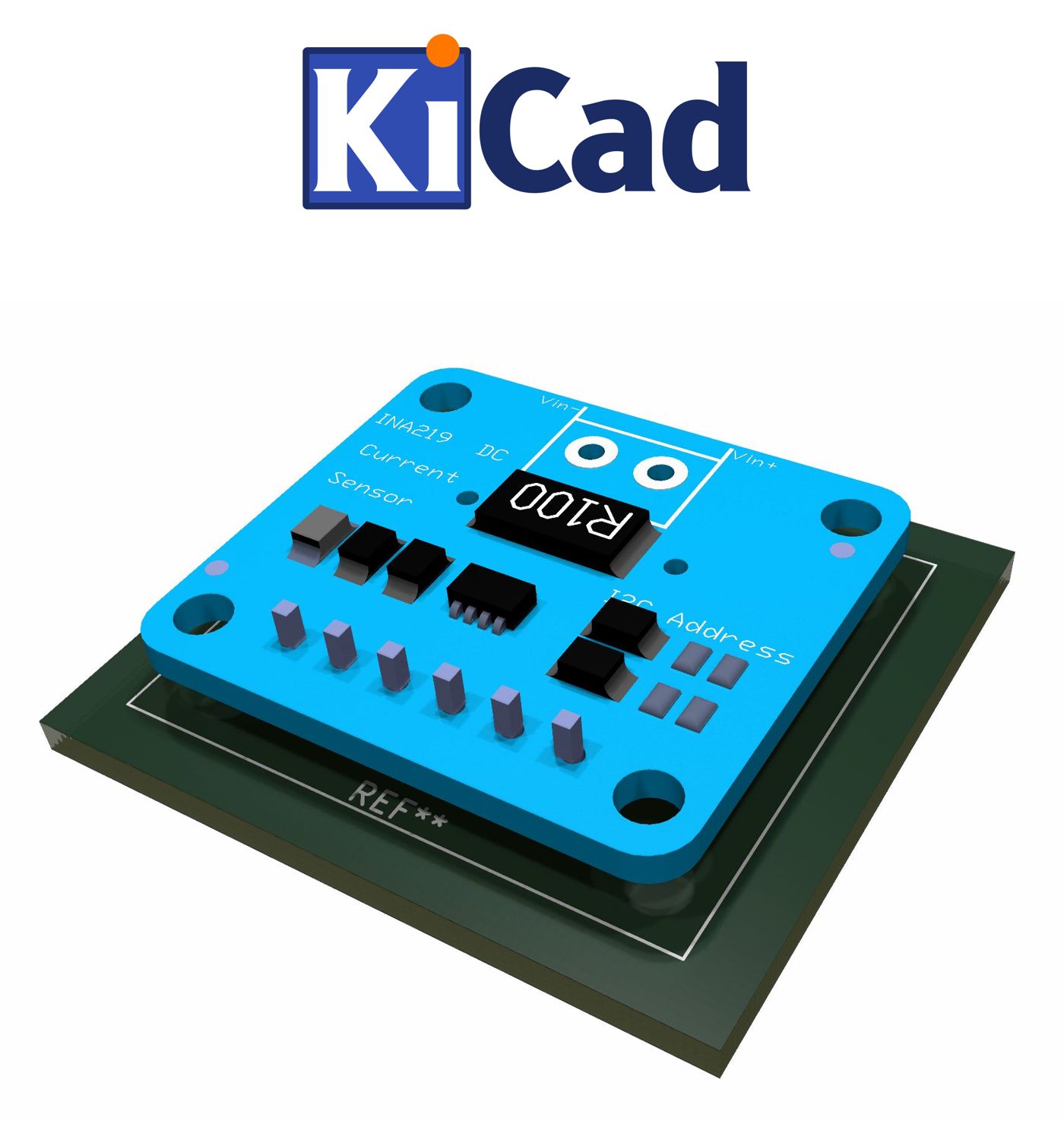 Sensor INA219 module KiCad 6+