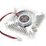 Heatsink 55×55 aluminium met ventilator 12VDC 0.1A 2-pins