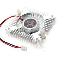 Heatsink 55x55 aluminium met ventilator 12VDC 0.1A 2-pins