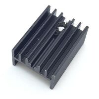 Heatsink 21x15x10mm Aluminium zwart voor TO-220