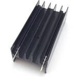 Heatsink 23x16x50mm Aluminium zwart met pins voor TO-220
