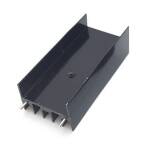 Heatsink 23x16x50mm Aluminium zwart met pins voor TO-220 02