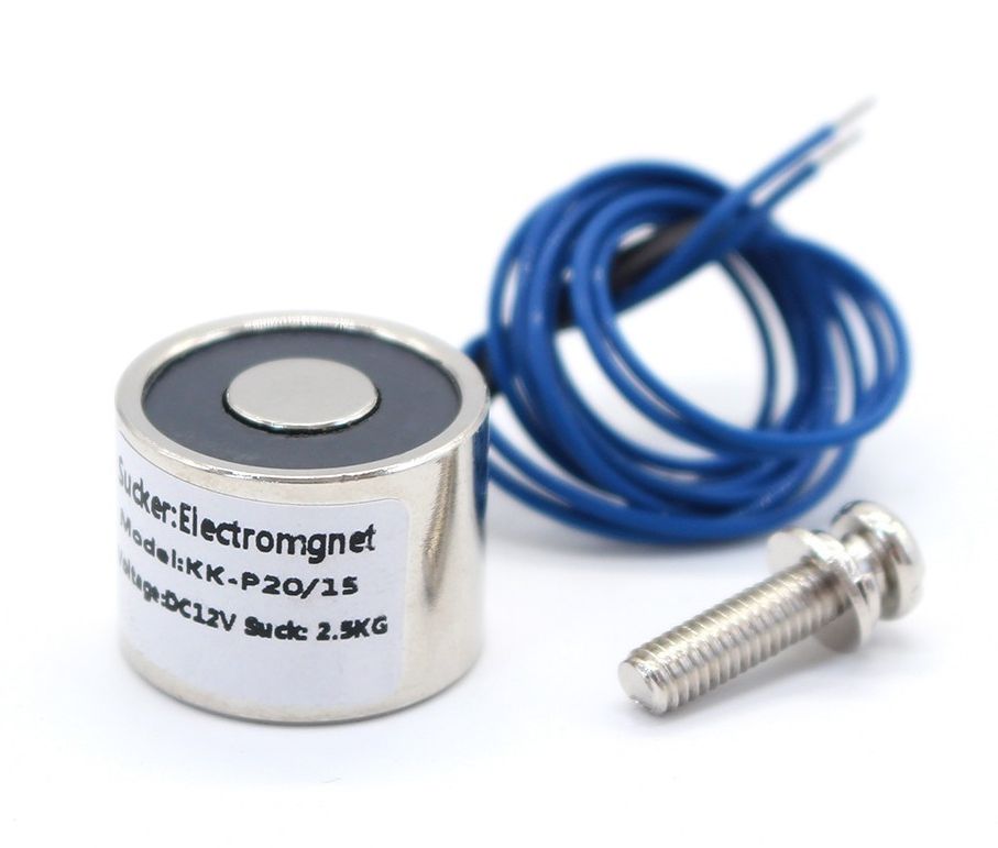 Elektromagneet 12V 2.5KG 20x15mm hoog BR20-15