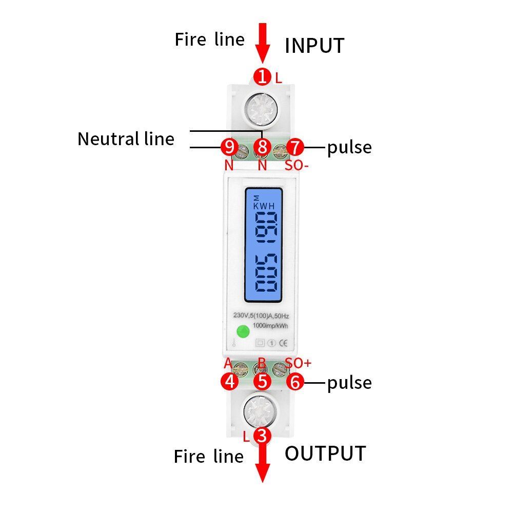 KWh meter DDS519MR pinout