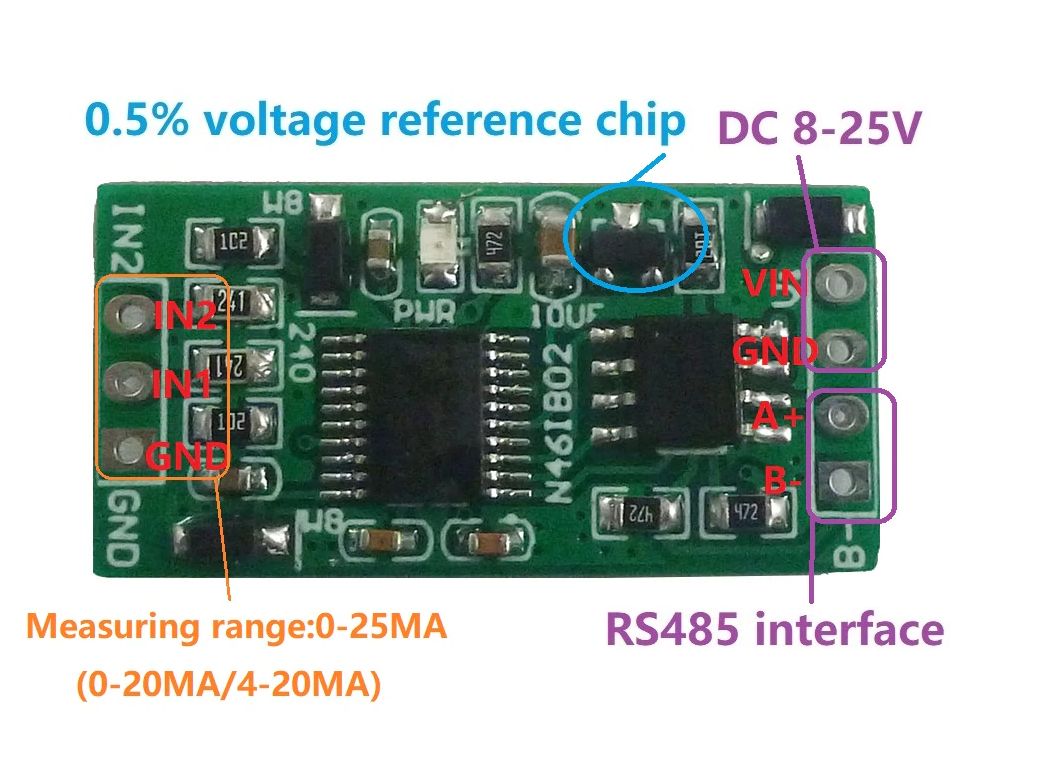 Modbus RS485 RTU DA converter N46IB02 04