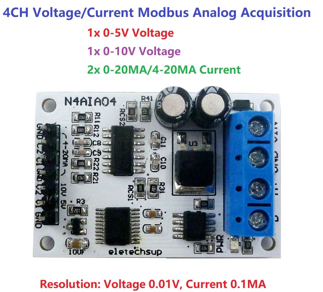 Modbus RS485 RTU DA converter N4AIA04 03