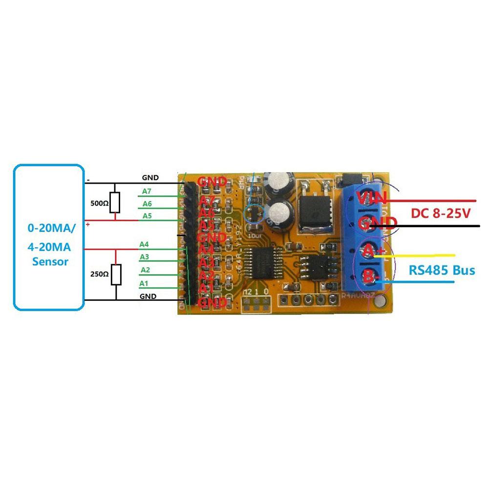 Modbus RS485 RTU DA converter R4AVA07 uitleg4